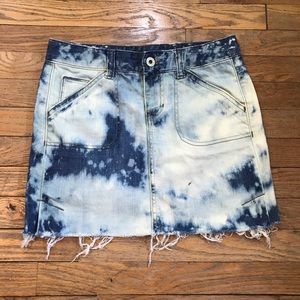 VTG Calvin Klein Distressed Jean Denim Skirt